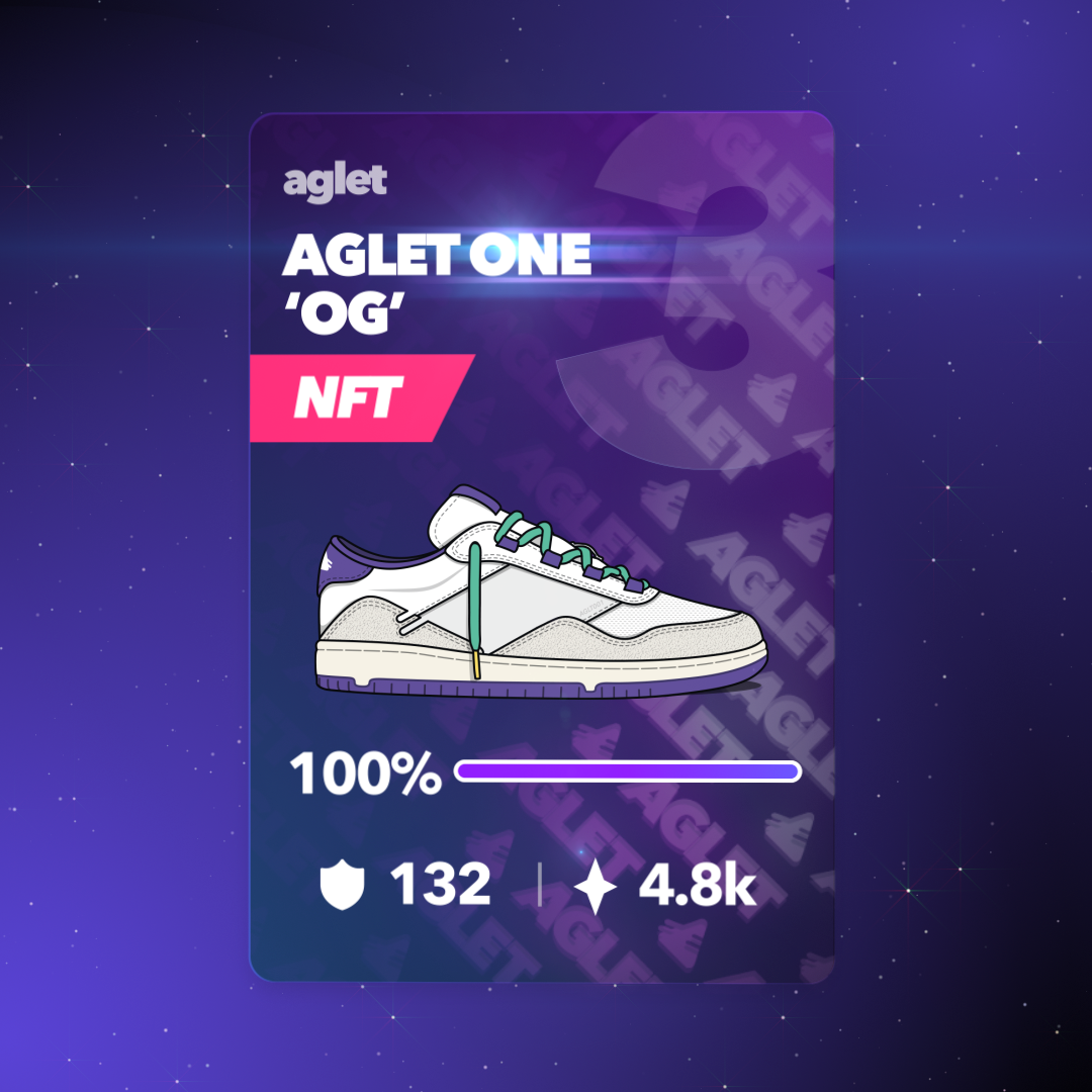 Aglet NFT showcase featuring limited-edition digital sneaker collections, artist collaborations, and blockchain-based virtual asset marketplace