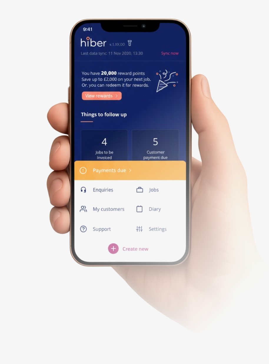 Hiber UK Energy Management Platform - Mobile App Interface Screenshot